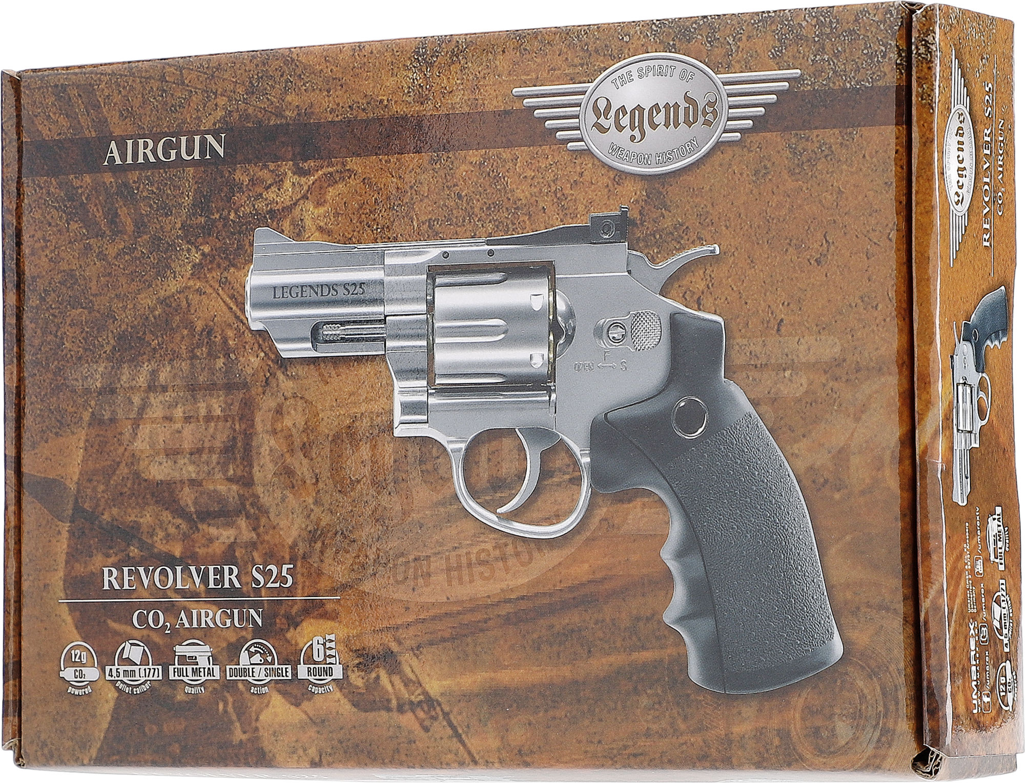 Legends S25 CO2-Revolver 4,5mm Diabolo 2,5"