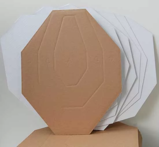 IPSC Cardboard Targets White Back 100 Pack