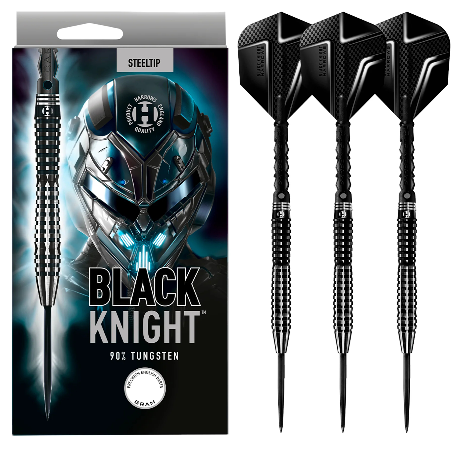 BLACKKNIGHTSteeltip1_3000x Harrows Black Knight 90% Tungsten Steeltip Darts