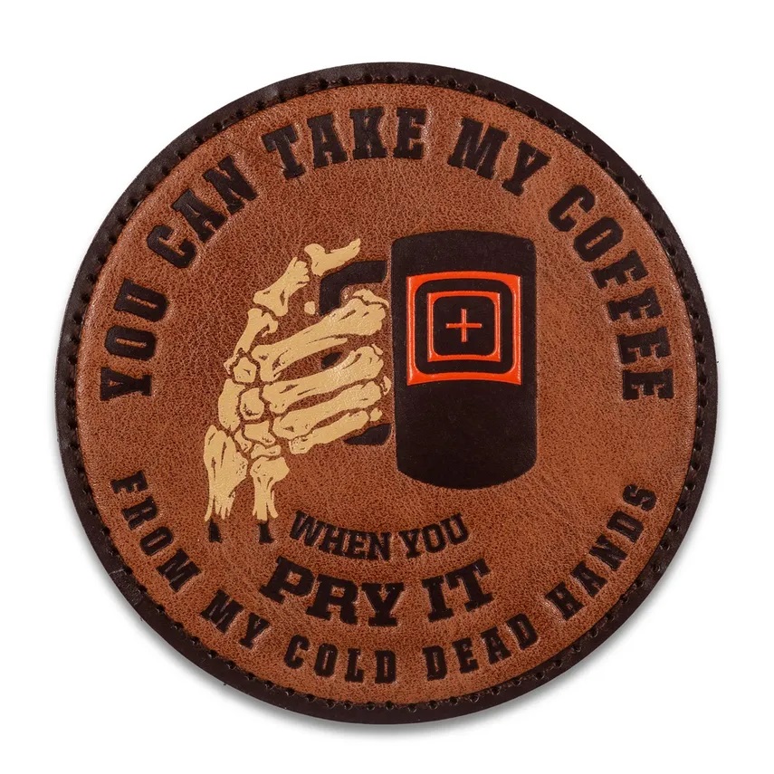 92185_108_colddeadhandscoffeeleatherpatch_1 5.11 CDH Coffee Leather Patch