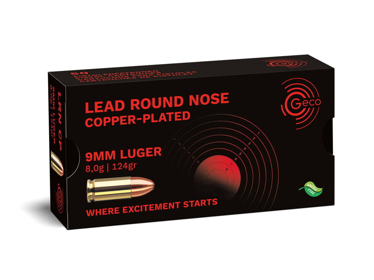 Geco 9mm Luger Blei-Rundkopf Verkupfert 8,0g / 124gr