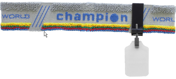 1234YKlFKKhLJwnuo Gehmann Stirnband mit Abdeckscheibe "World Champion"