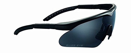 31OqbSfqsYL Swiss Eye Raptor Schutzbrille mit schwarzem Rahmen