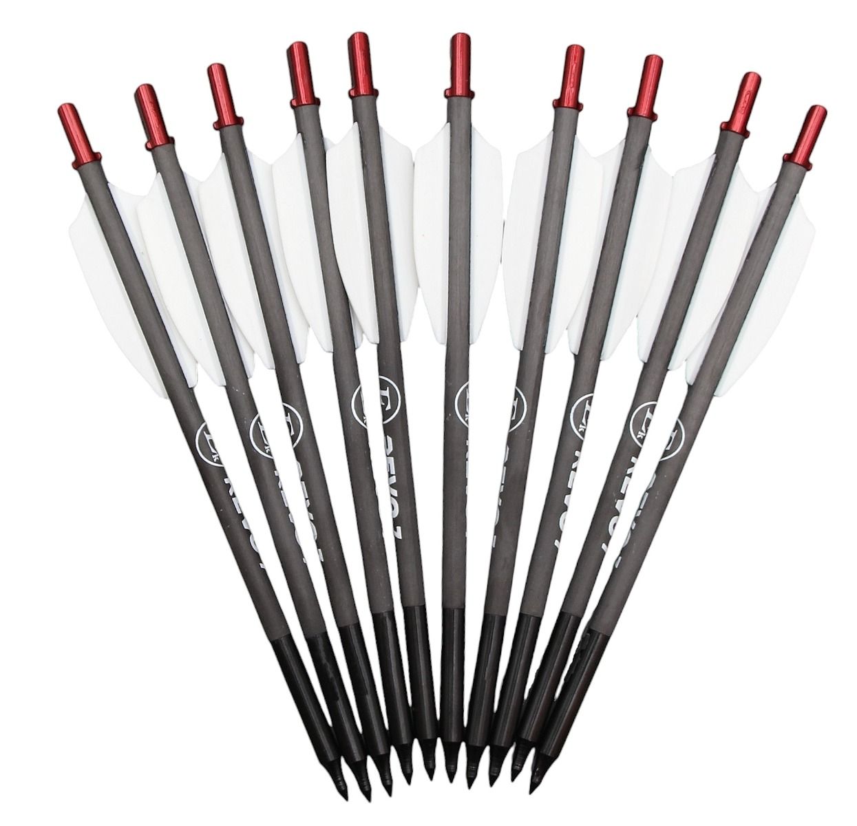 Carbon Ersatzpfeile für REVO7 Armbrust 90 - 120 lbs *heavy* 10 Stck.