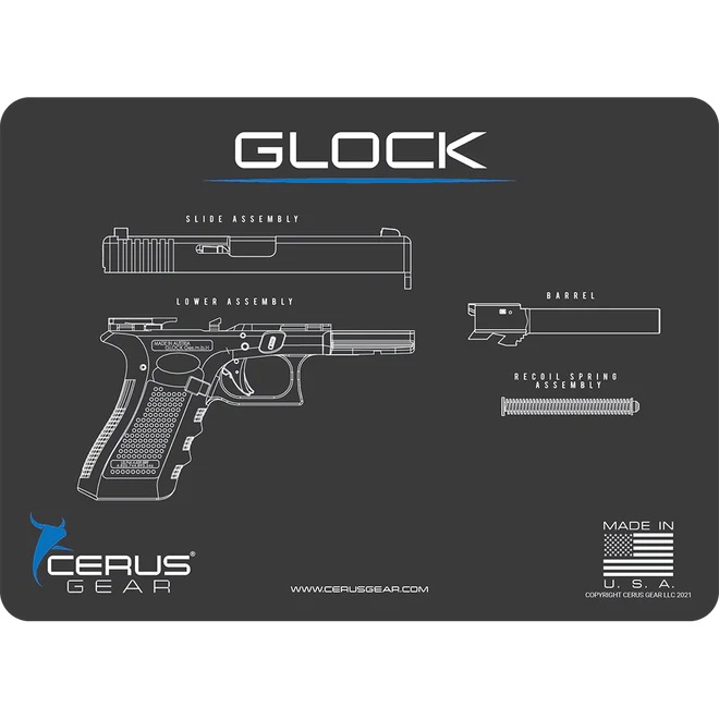 Cerus Gear EDC Glock Handgun Cleaning Mat