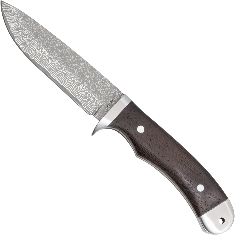 80614_s Haller Damastmesser Wenge mit Griffbeschalung aus Wengenholz