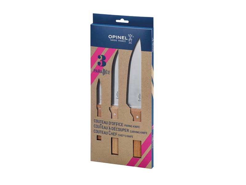 Opinel Parallele Kochmesserset 3 Messer