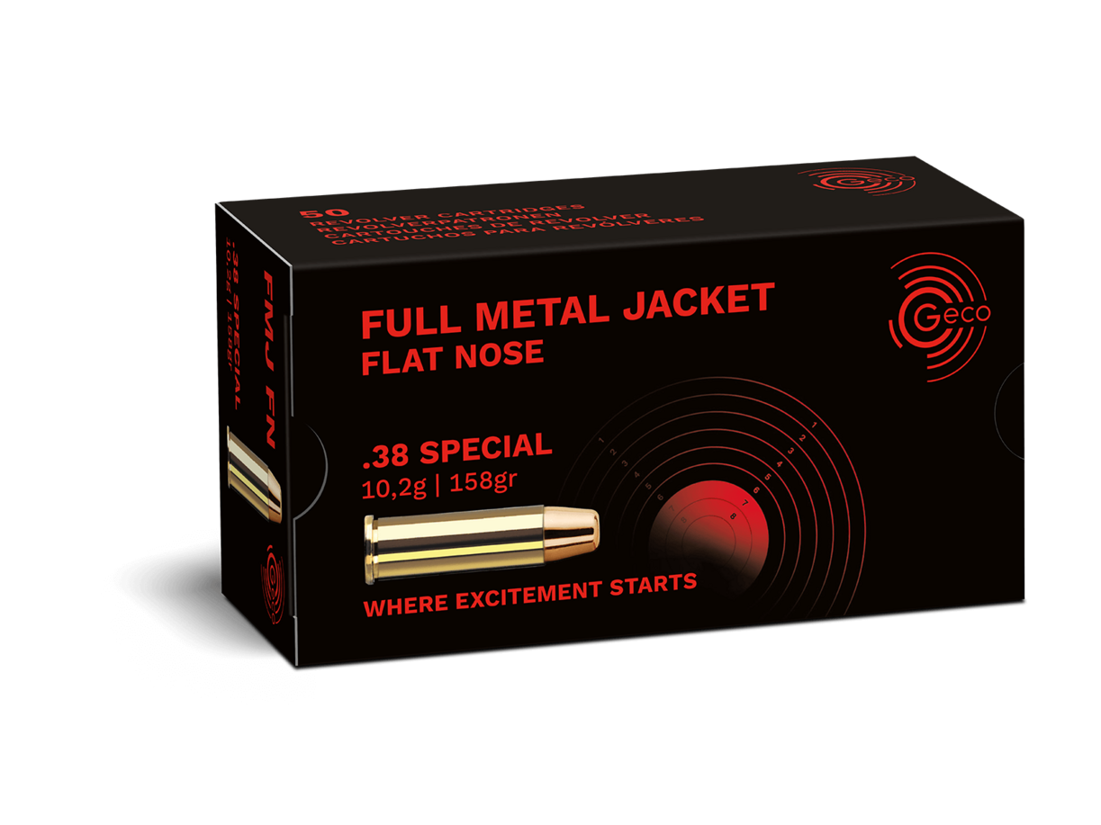 Geco .38 Special Vollmantel-Flachkopf 10,2g / 158gr