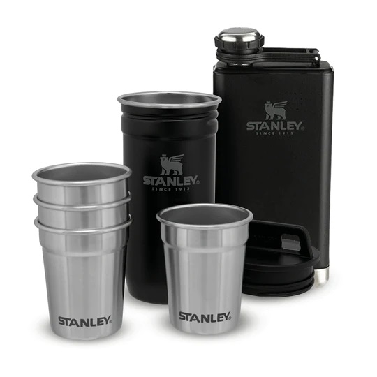 Stanley-ThePre-PartyShotGlass_FlaskSet-MatteBlack-1_540x Stanley Adventure Pre-Party Schnapsglas & Flachmann Set