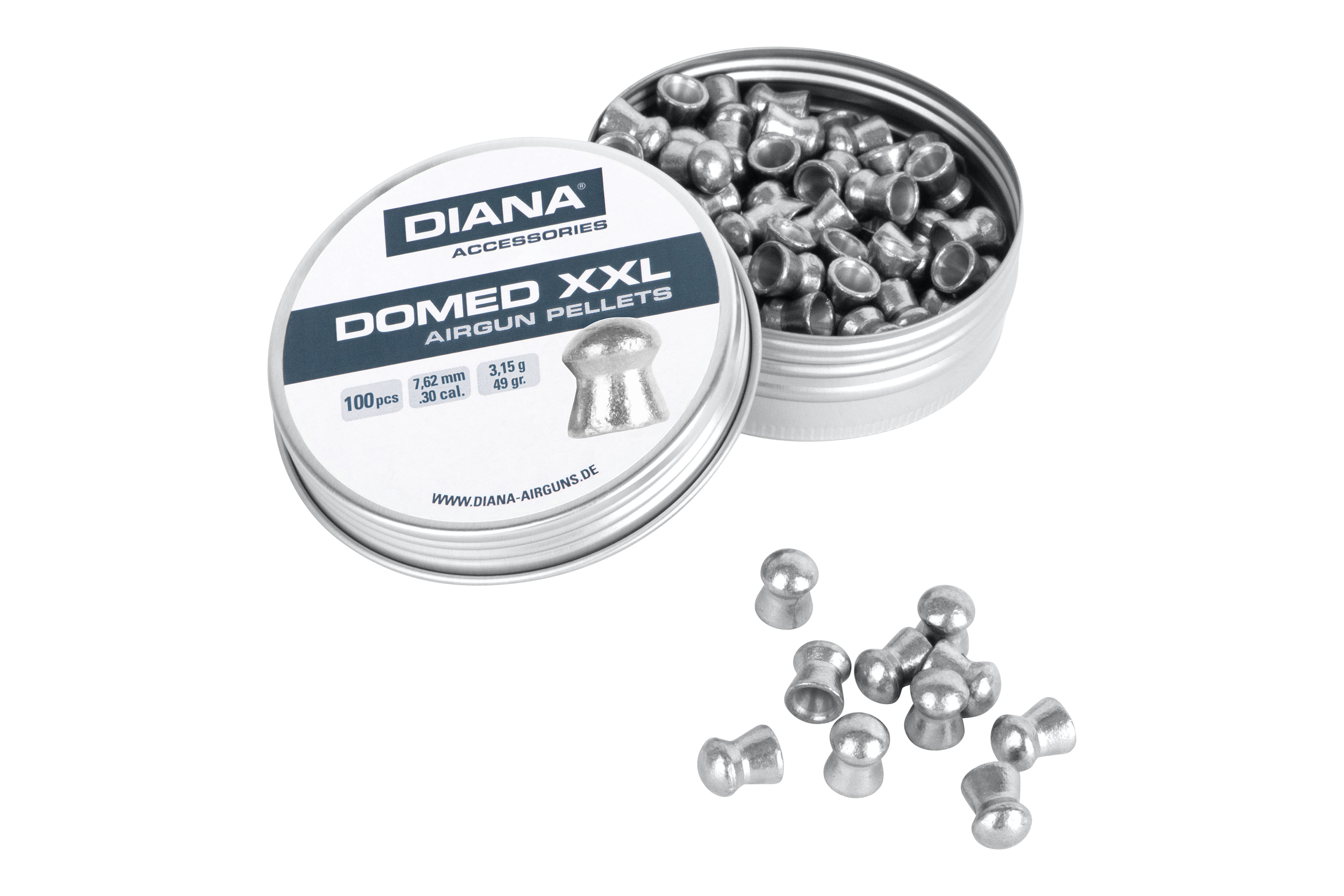 Diana DOMED XXL Rundkopf Diabolos glatt 7,62mm