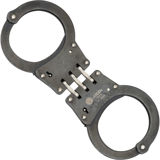 60885_g Handschellen Schwarz mit Breitscharnier