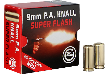 Geco 9mm P.A.K.Super Flash mit Blitzeffekt