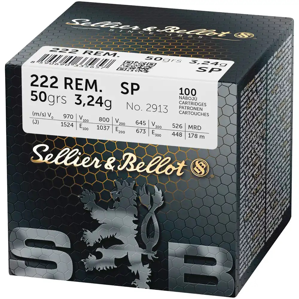 S&B .222 Rem. Teilmantel 3,2g / 50grs.