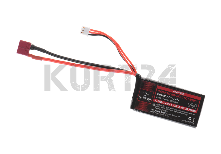 28829 Nimrod Lipo 7.4V 1000mAh 65C Graphene PEQ Type T-Plug