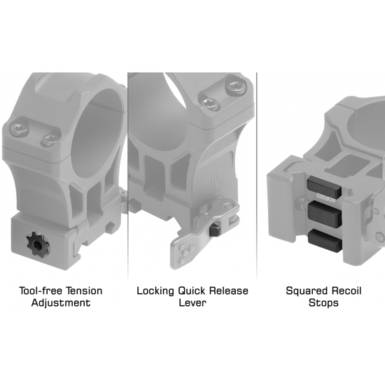 UTG Accu-Sync 30 mm QR Picatinny Scope Rings