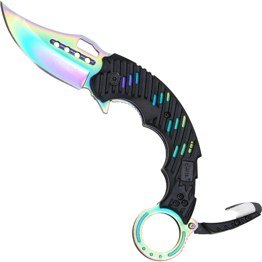 Haller Karambit Taschenmesser Rainbow