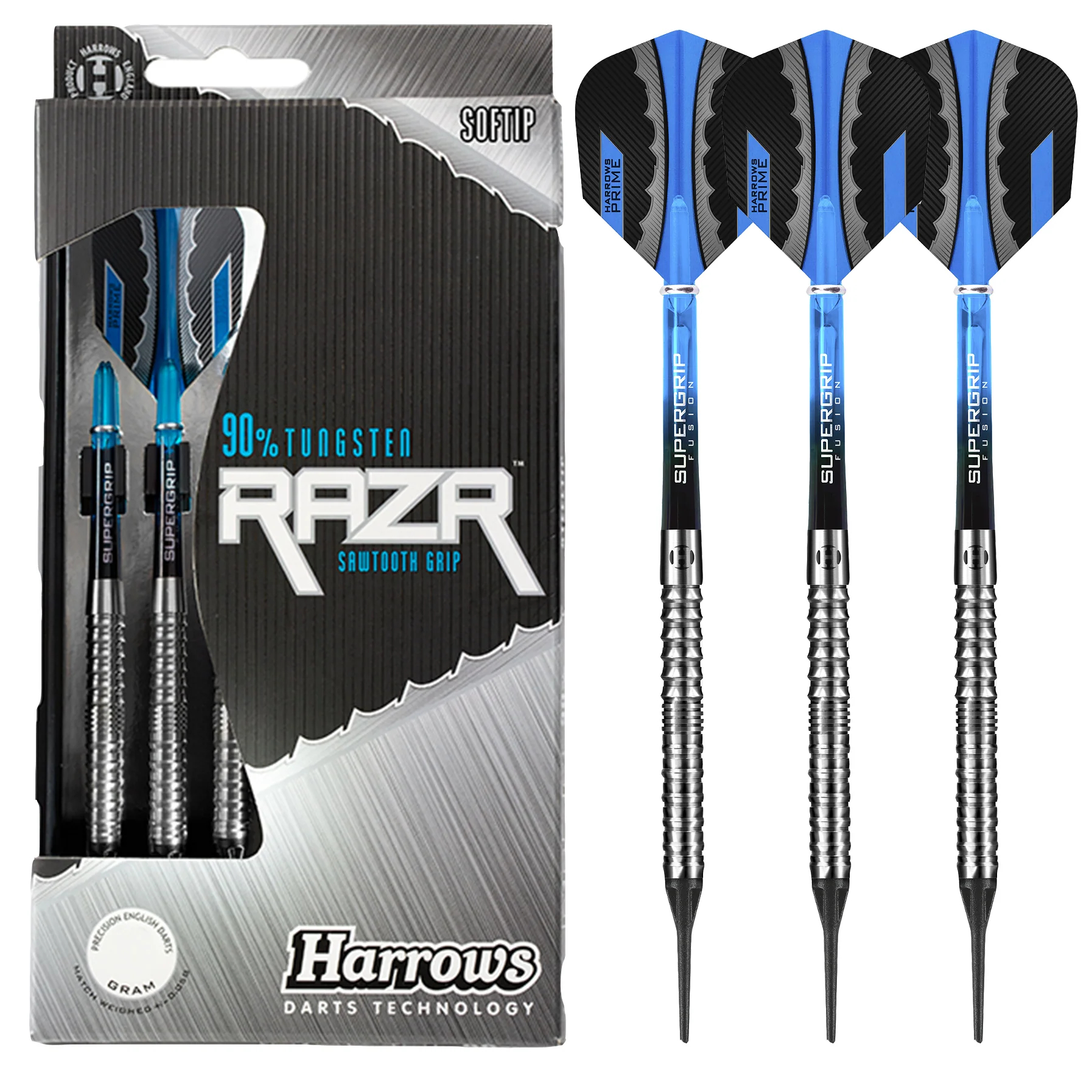 Harrows Razr Parallel 90% Tungsten Softip Darts