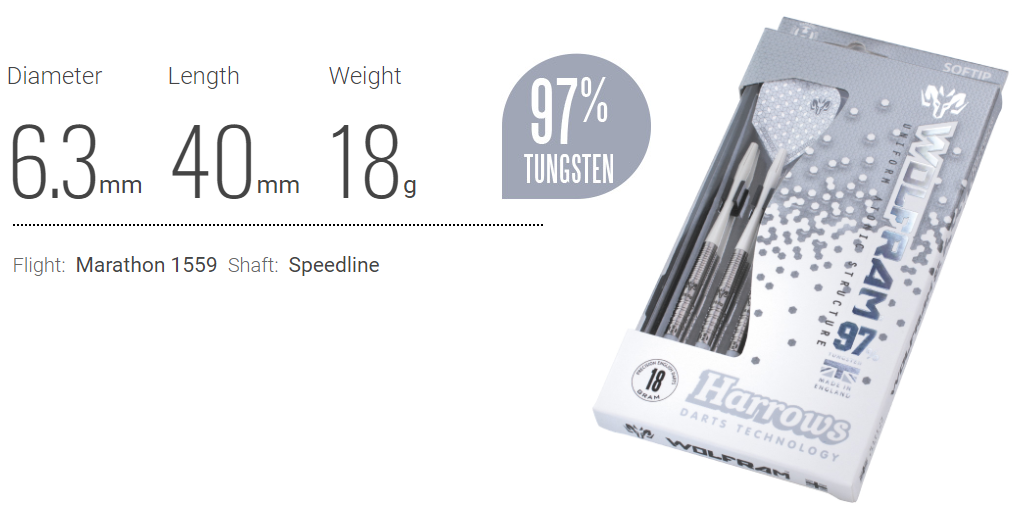 Harrows Wolfram Softip Dartpfeile