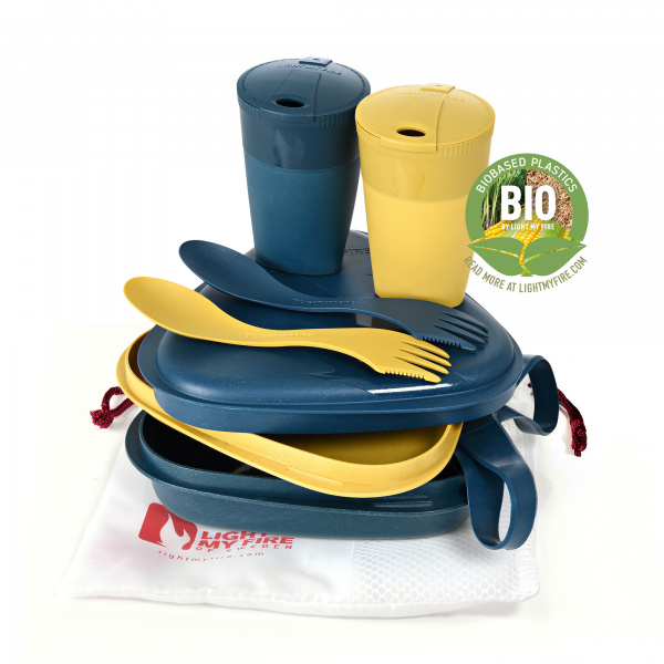 Light My Fire Pack´n Eat Kit Bio für 2 Personen Mustyyellow/ Hazyblue