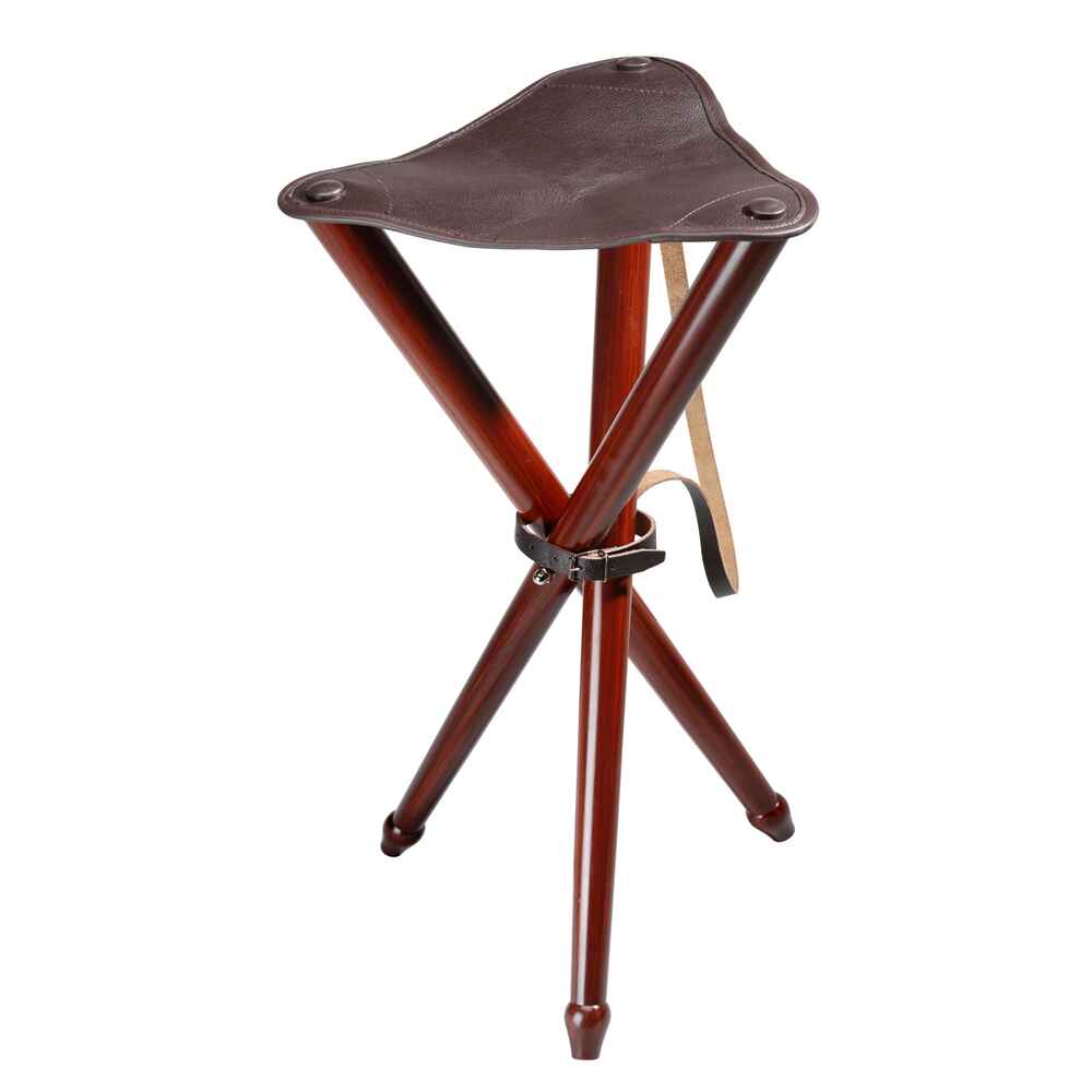Wald & Forst Dreibein Sitzstuhl mit Leder