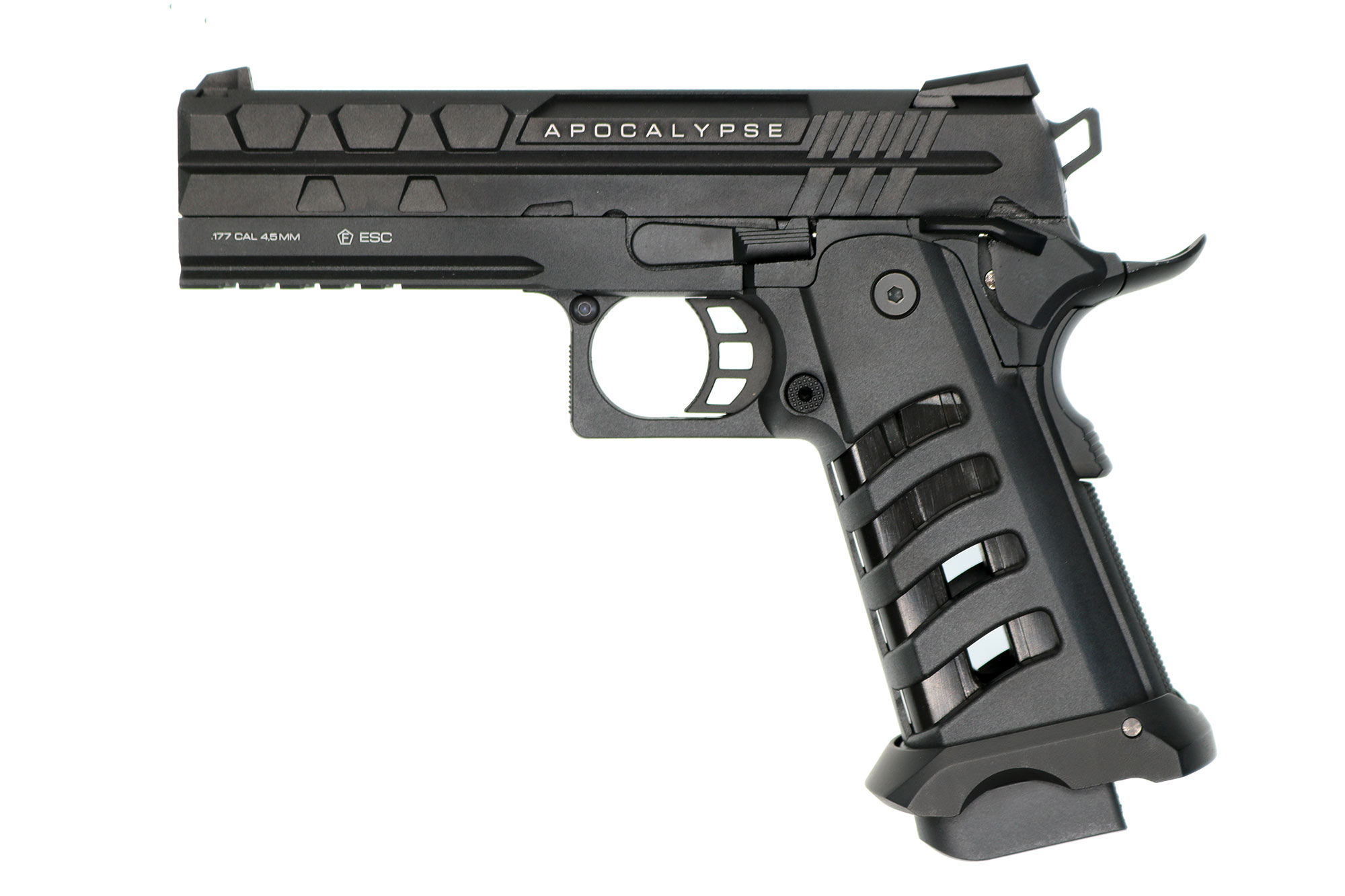 IMG_9391 NxWerks NX Apocalypse CO2-Luftpistole Kal. 4,5mm Stahl-BB Blowback Metallschlitten schwarz