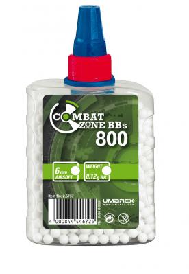 2-5737_800BBs_ret_276-400-0 Combat Zone BB´s Basic Selection 0,12 g - 800 Stück - Weiß