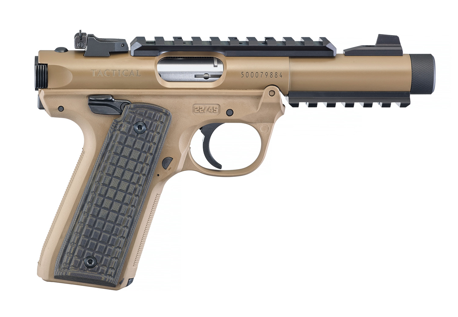 Ruger Mark IV 22/45 Tactical Cerakote Brown .22lr.