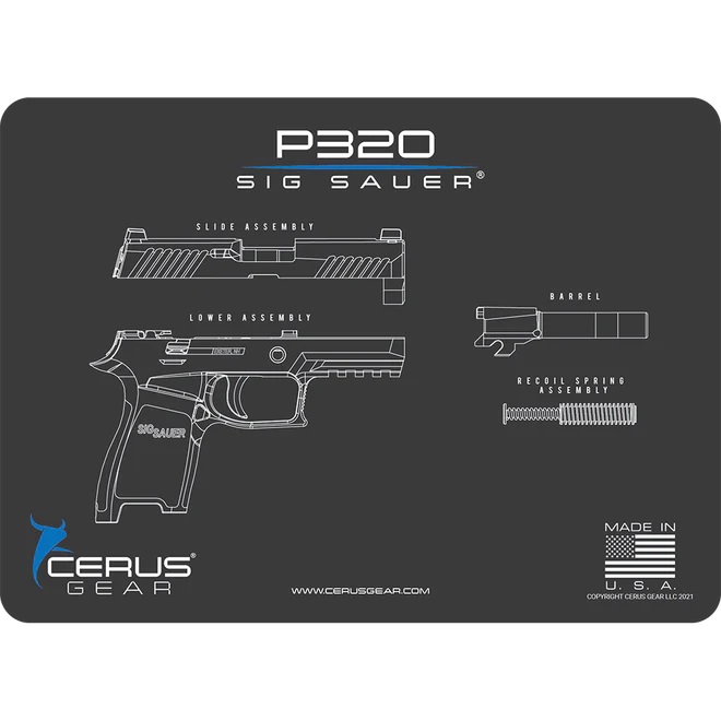 Cerus Gear EDC Sig Sauer P320 Handgun Cleaning Mat