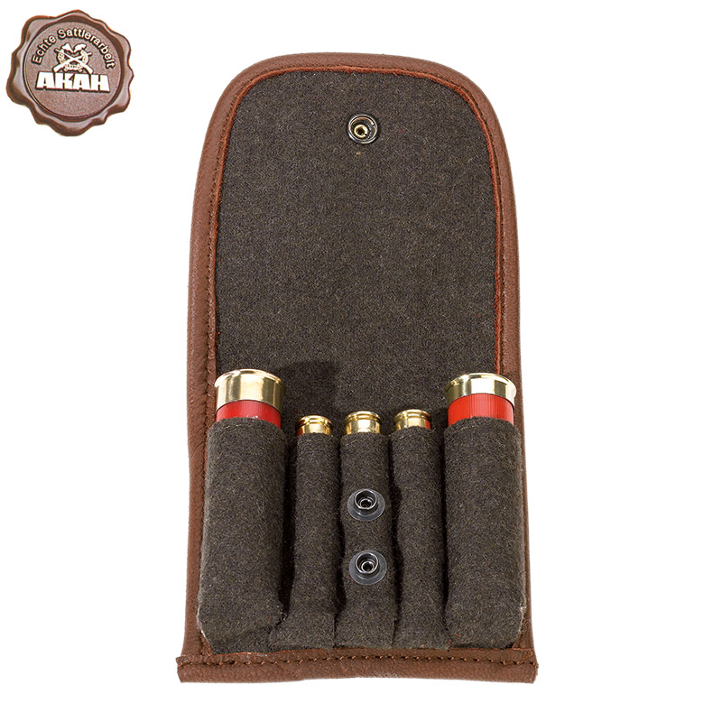 67976_2012 AKAH Patronenetui Elchleder mit Loden