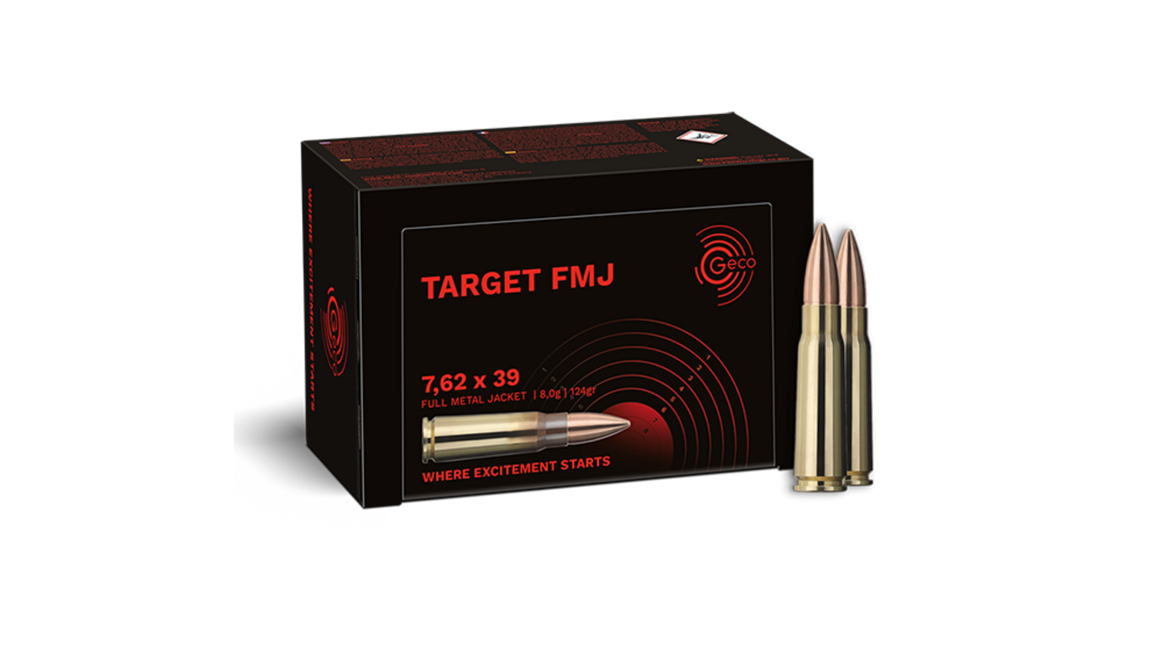 Geco 7,62x39 Vollmantel 8,0g / 124gr