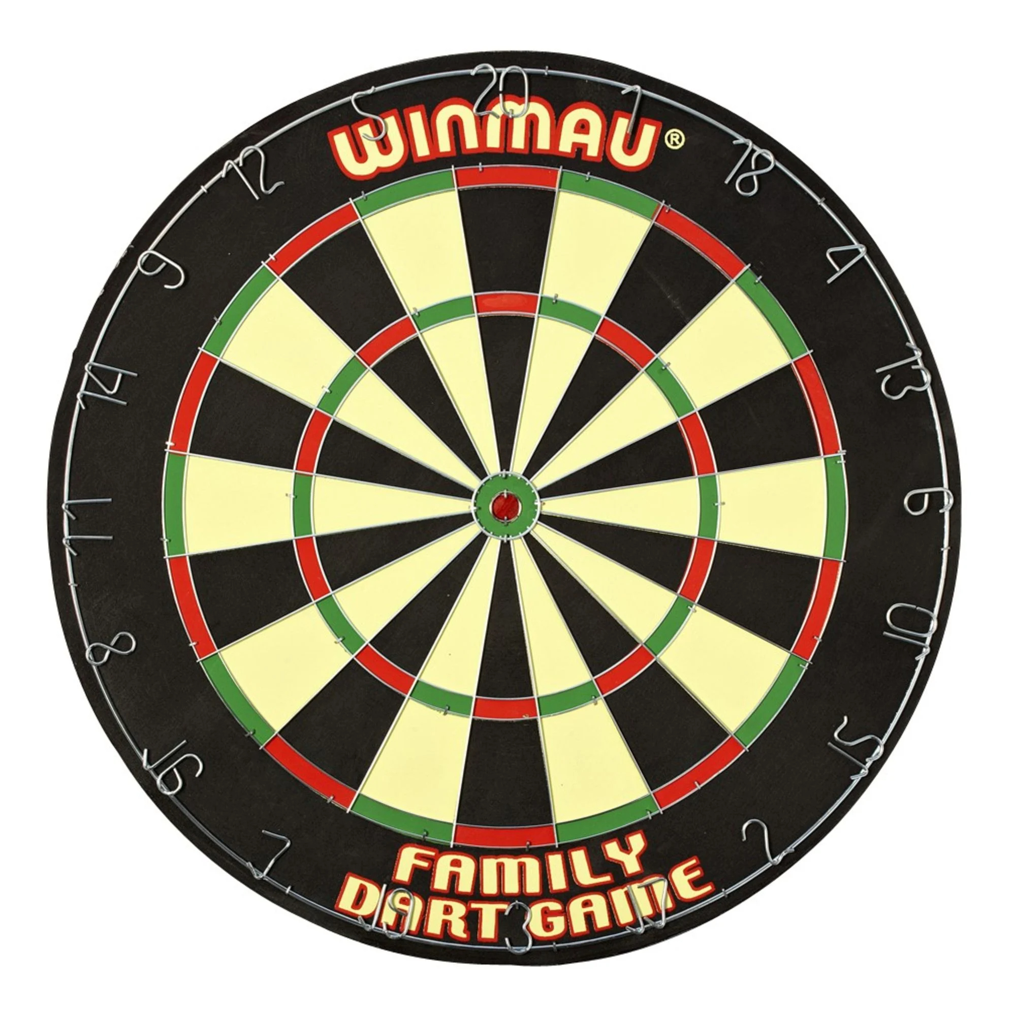 Carromco Winmau Family Dart Game Dartscheibe mit 6 Steeldarts