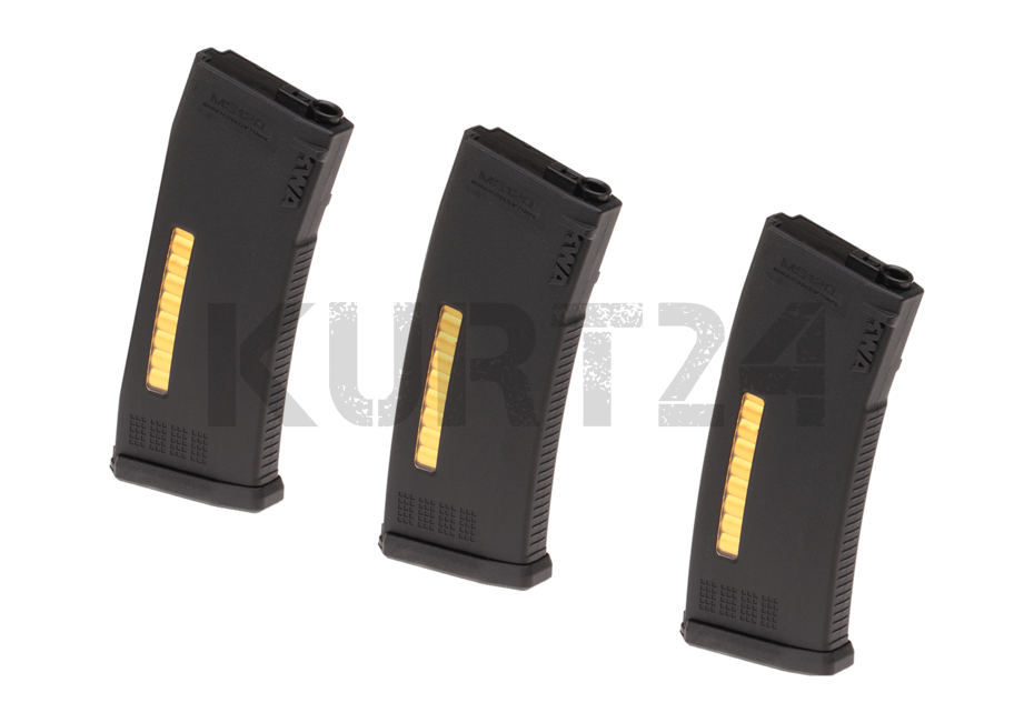 KWA Magazin MS120 M4 Midcap 120rds 3-Pack