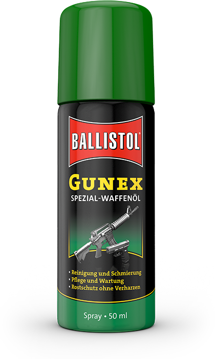 22150_Waffenpflege_GunexWaffenoel_Spray_50mljPV2A5pric82a Ballistol Gunex Spezial Waffenöl