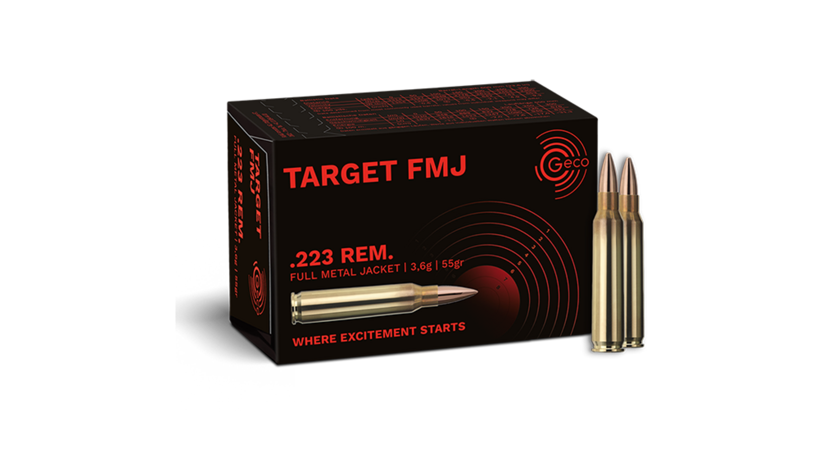 Geco .223 Rem. Target Vollmantel 3,6g / 55gr