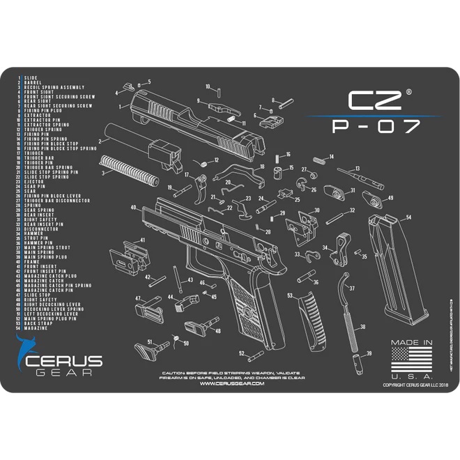 Cerus Gear CZ P07 Handgun Cleaning Mat