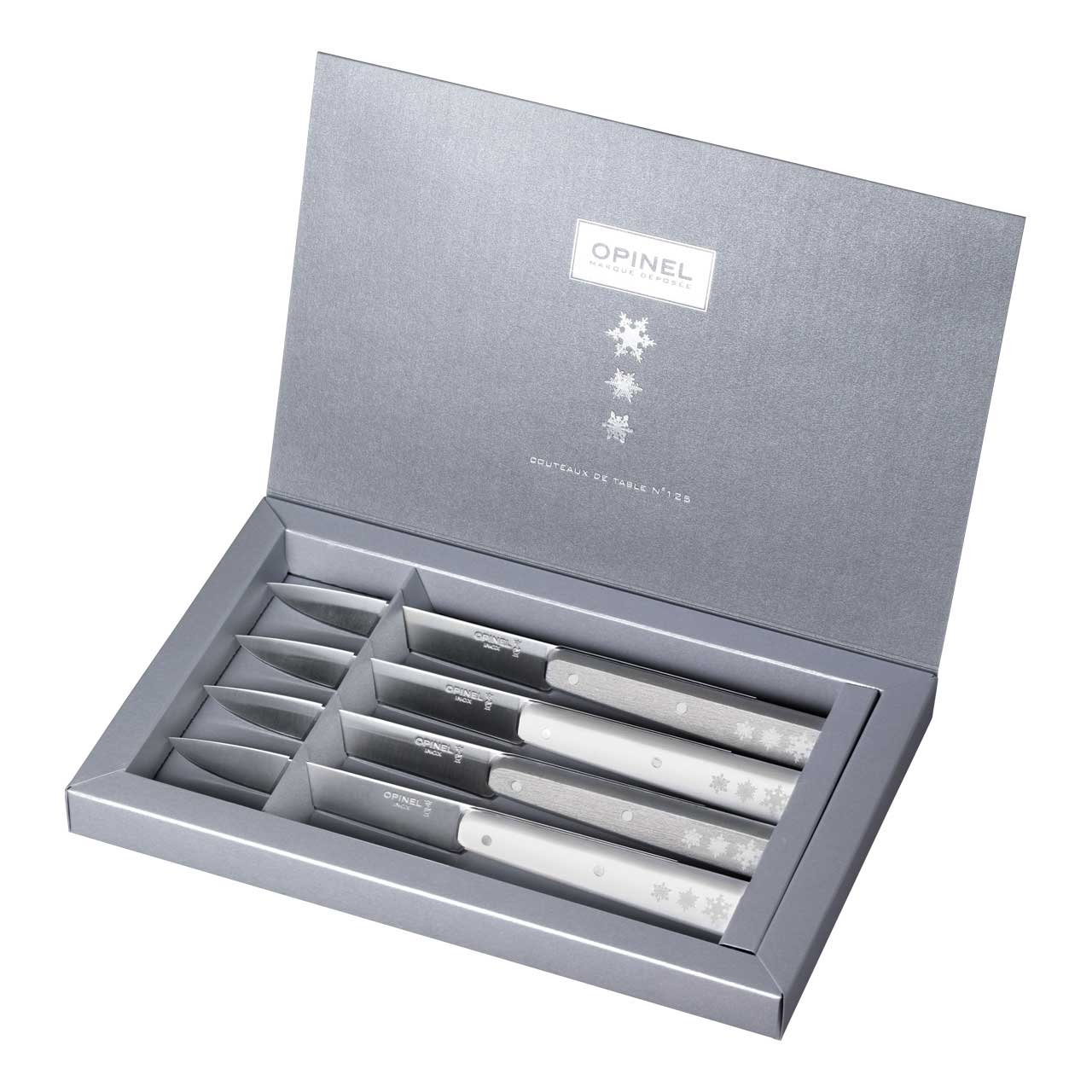 25424958a2c1b1d9cba Opinel Tafelmesser, WinterEdition, SandvikStahl 12C27,