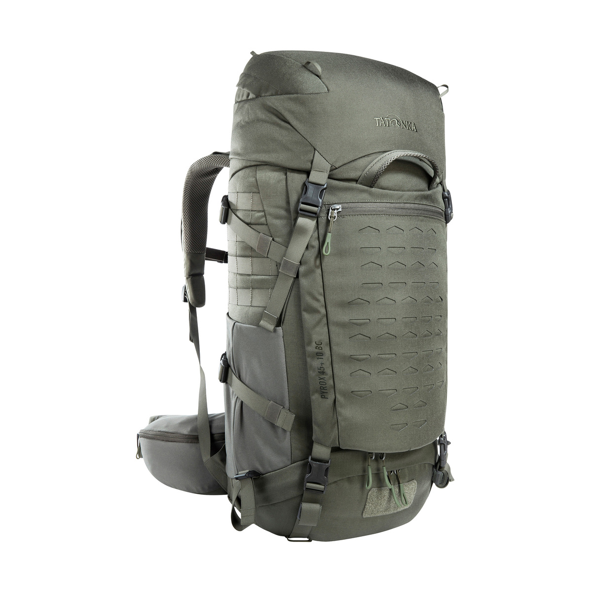 Tatonka Pyrox 45+10 Bushcraft-Rucksack Stone Grey Olive