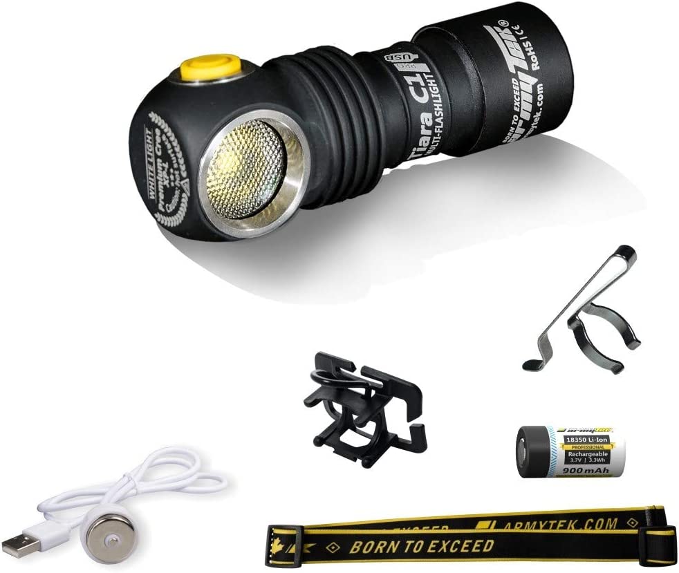 Armytek Tiara C1 Pro XP-L - Weiß 1050 LED Lumen LED-Stirnleuchte