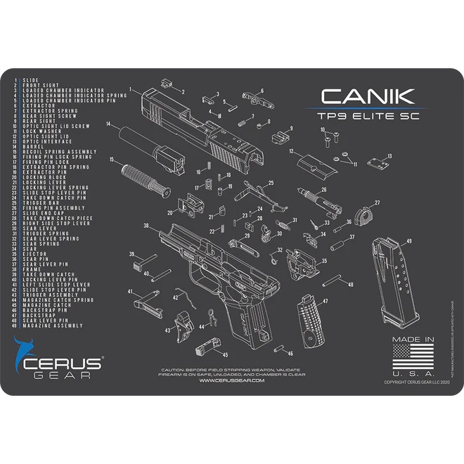 HM-CAN-TP9-SC-SCH-GRY-REV50-web_660x Cerus Gear Canik TP9 Elite SC Handgun Cleaning Mat