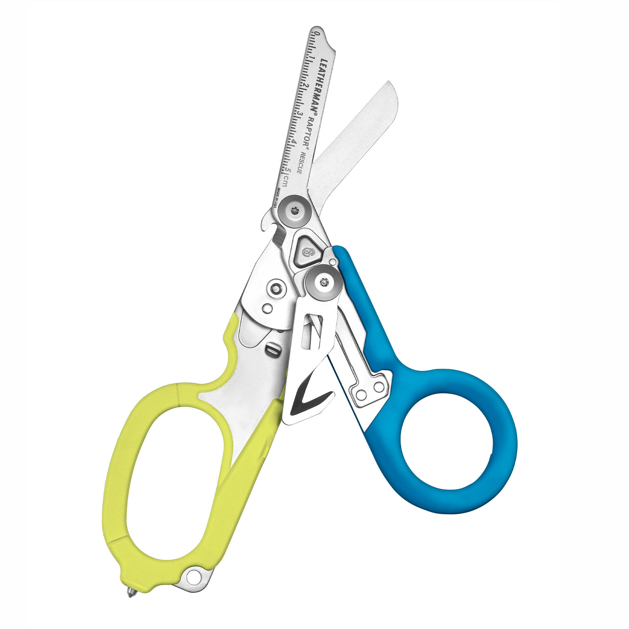 raptor-rescue-yellow-green-fanned Leatherman Raptor Rescue