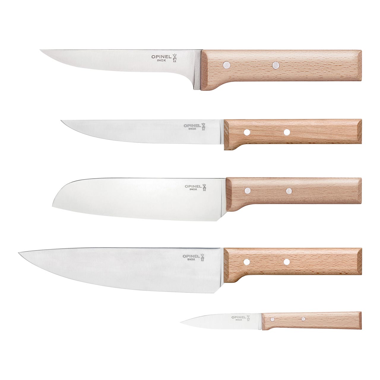 254580 Opinel Messerblock Parallale Meat mit 5 Messern