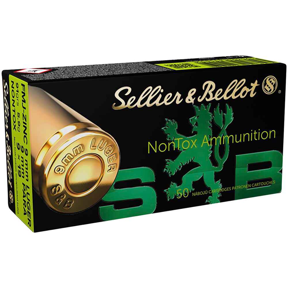 Sellier& Bellot 9mm Luger Zink Rundkopf bleifrei 5,9g / 91grs.