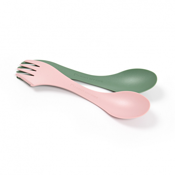 Light My Fire Bio Spork für Linkshänder 2er-Pack Sandygreen/Dustypink