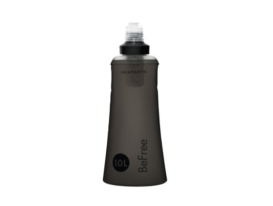 katadyn_befree_1L_ungefuellt_transparent_Aufdruckschwarz Katadyn Wasserfilter Befree 1 L Tactical Schwarz