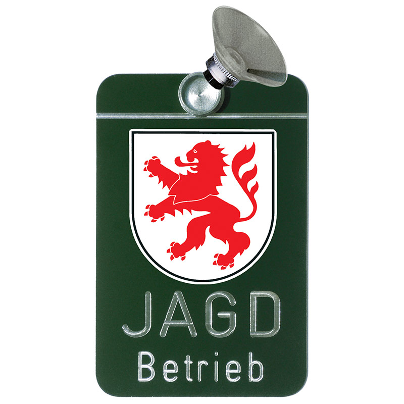 74009_007_2017 Autoschild "Jagdbetrieb" Hessen
