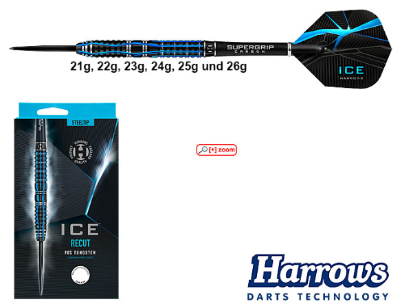 Harrows Ice Recut 90% Tungsten - Steeltip Dartpfeile