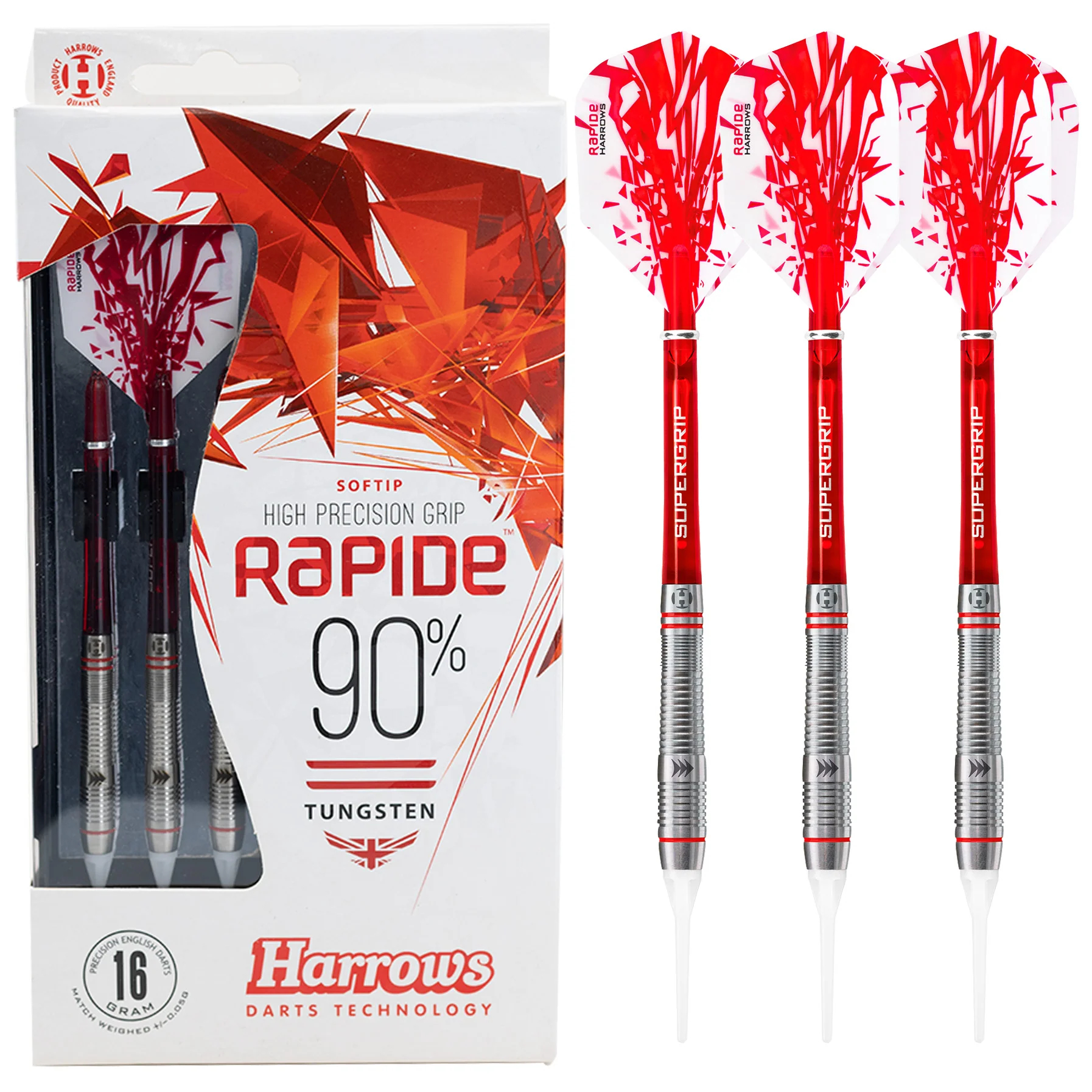 Harrows Rapide 90% Tungsten Style A Softip Dartpfeile