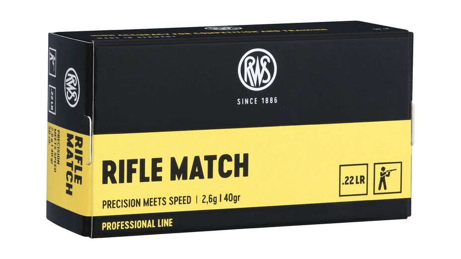 RWS .22lr. Rifle Match 2,6g / 40gr RWS .22lr. Rifle Match 2,6g / 40gr