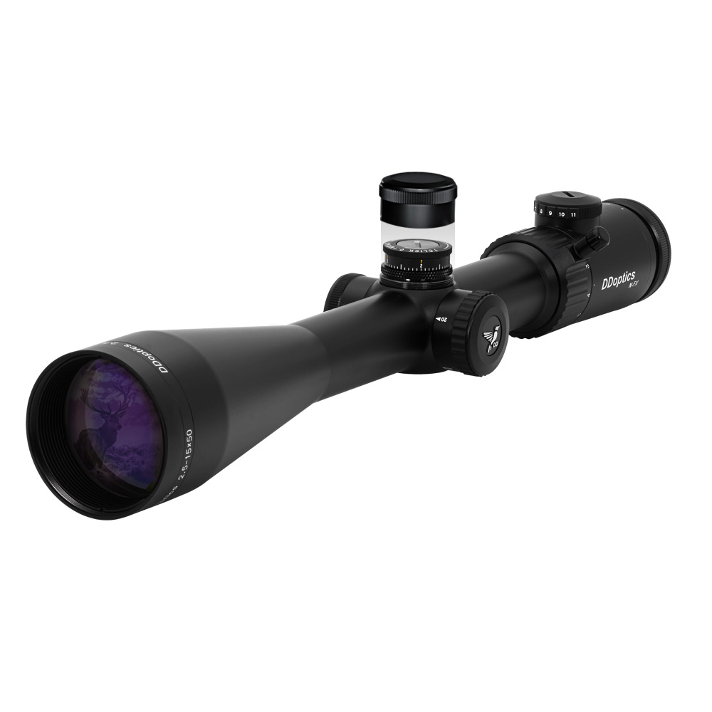 DDoptics-Zielfernrohr-2-5-15x50-NFX-mit-Verstellhebel DDoptics Zielfernrohr V6 2,5-15x50 NFX Gen3 MRAD A4N