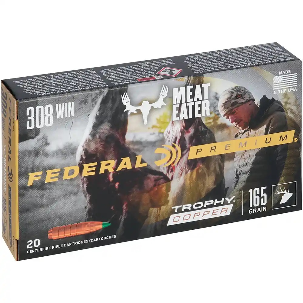 Federal .308 Win. Trophy Copper bleifrei 10,7g / 165gr Federal .308 Win. Trophy Copper bleifrei 10,7g / 165gr